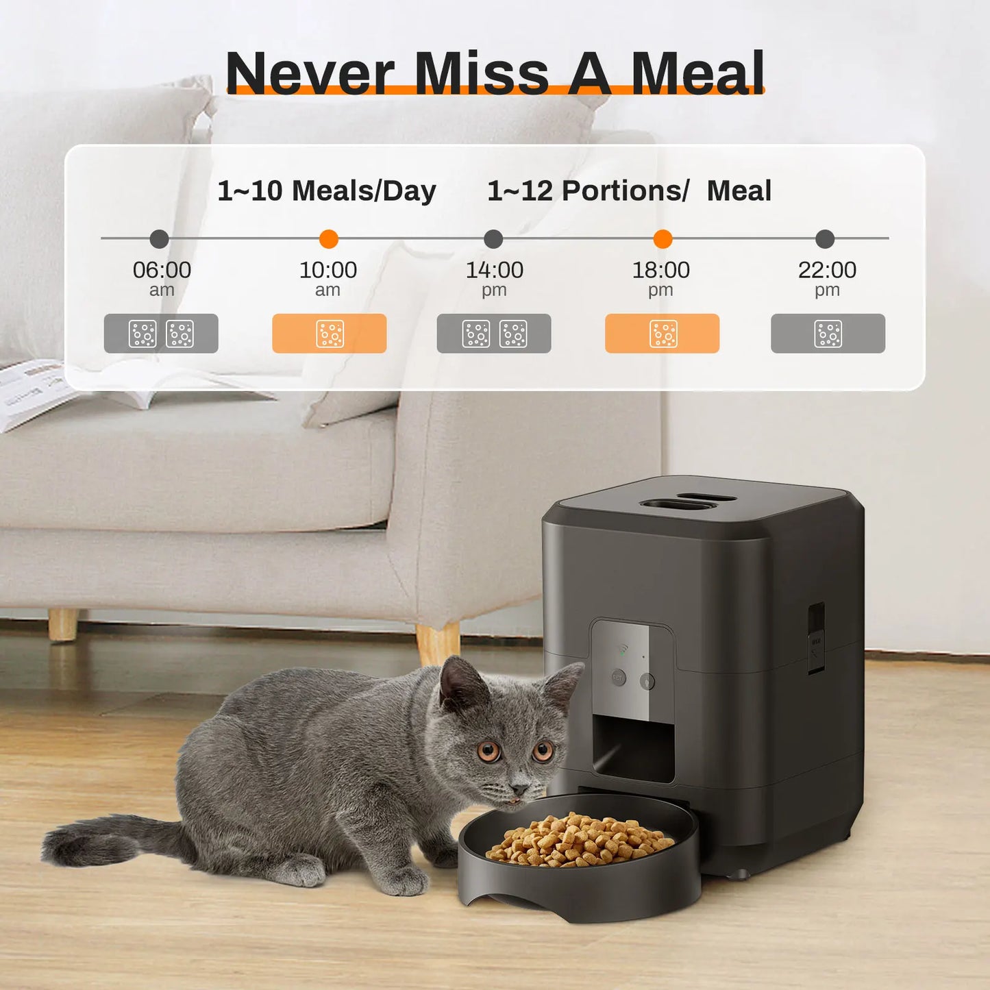 FeederLite Smart: WiFi Pet Feeder with Voice Timer